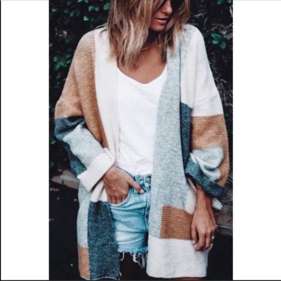 Vici Jersey Girl Colorblock Cardigan - Picture 3 of 6